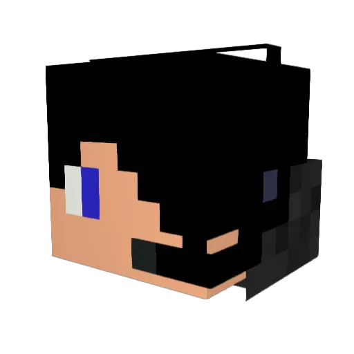 Bioxio Minecraft avatar head, 3D render