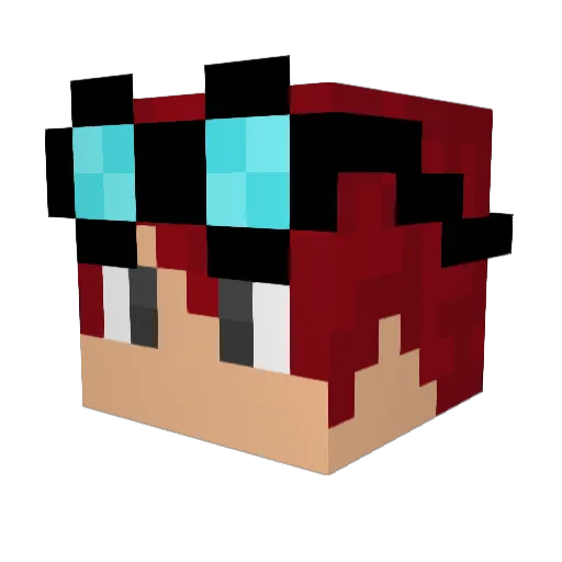 Bip148 Minecraft avatar head, 3D render