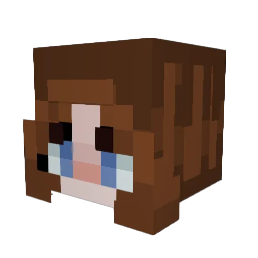 BipByp Minecraft avatar head, 3D render