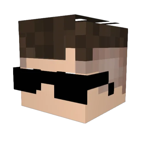 BipLt Minecraft avatar head, 3D render