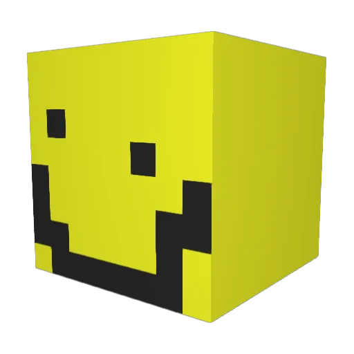 Bip___ Minecraft avatar head, 3D render