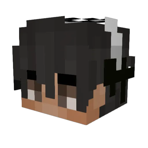 BipedHaini Minecraft avatar head, 3D render