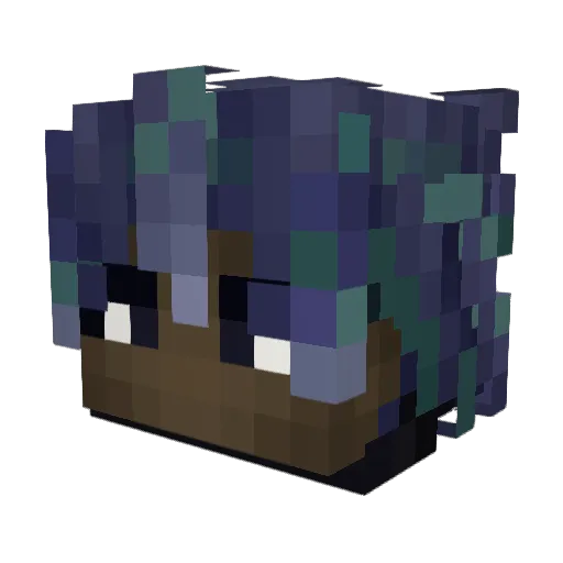 BipedSilverG Minecraft avatar head, 3D render