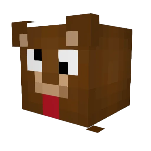 BipolarBear6 Minecraft avatar head, 3D render