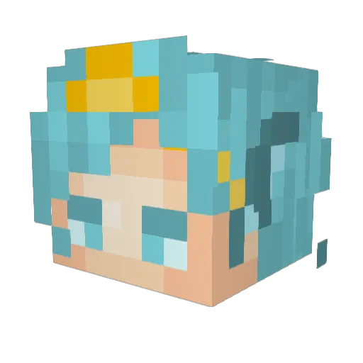 BipolarLegend Minecraft avatar head, 3D render