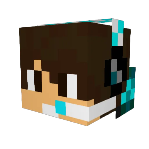 Bipolyar_04ka Minecraft avatar head, 3D render