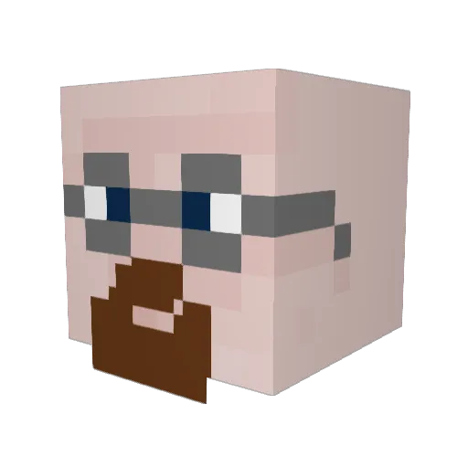 BipperYT Minecraft avatar head, 3D render