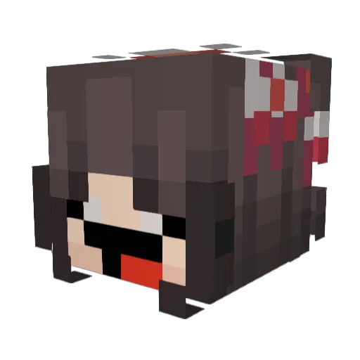 Bippss Minecraft avatar head, 3D render