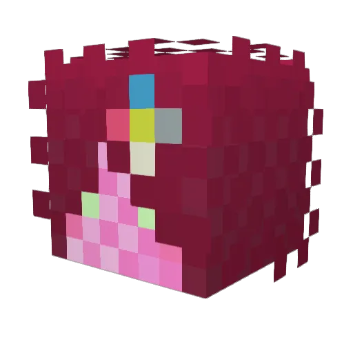 Biprin Minecraft avatar head, 3D render