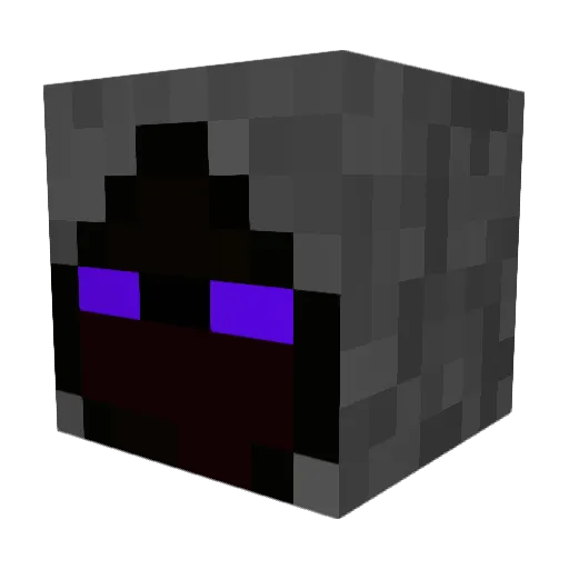 Bir Minecraft avatar head, 3D render