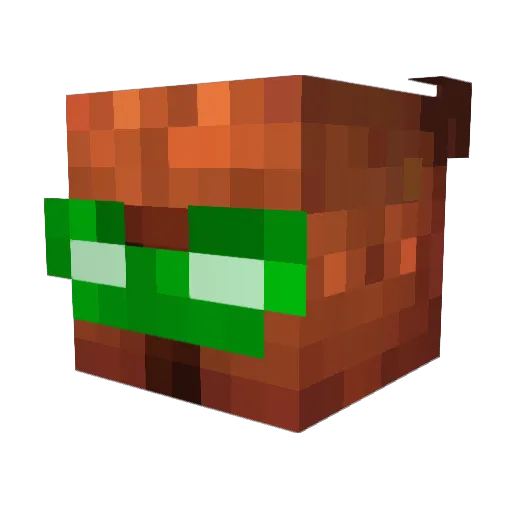 BirBent Minecraft avatar head, 3D render
