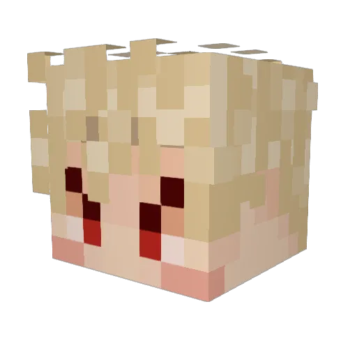 Birambas Minecraft avatar head, 3D render
