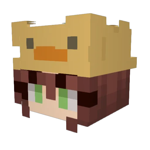BirbEmoji Minecraft avatar head, 3D render