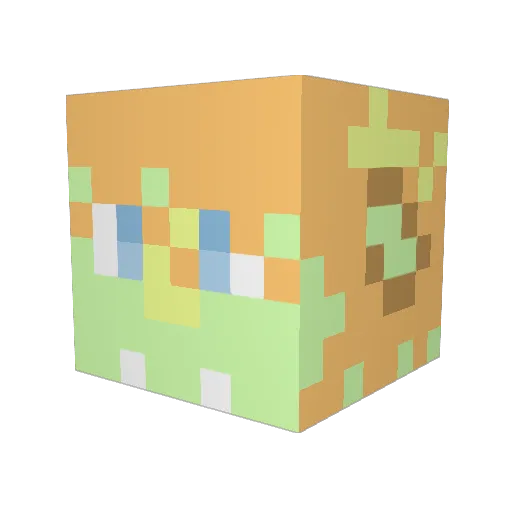 Birchnutter Minecraft avatar head, 3D render