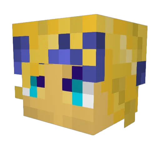 Birchrud Minecraft avatar head, 3D render