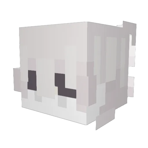Bircn Minecraft avatar head, 3D render