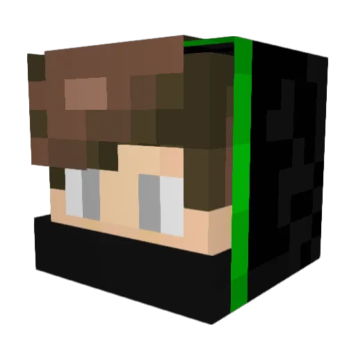 Bircsy Minecraft avatar head, 3D render