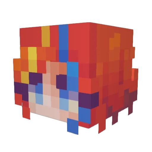 Bird3245 Minecraft avatar head, 3D render