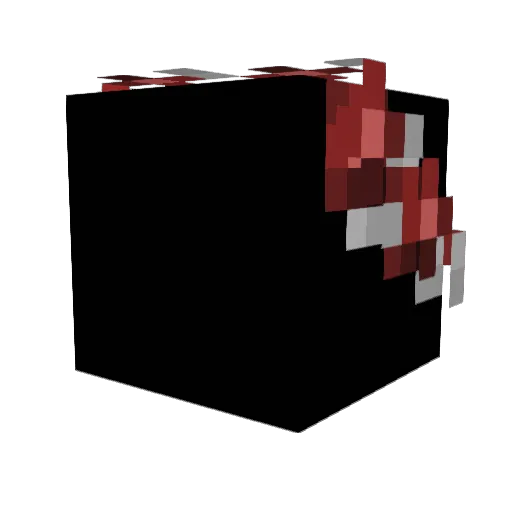 Birday Minecraft avatar head, 3D render