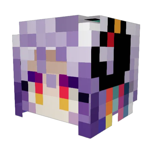 BirdieBoba Minecraft avatar head, 3D render