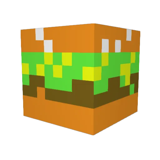 Birdonit Minecraft avatar head, 3D render