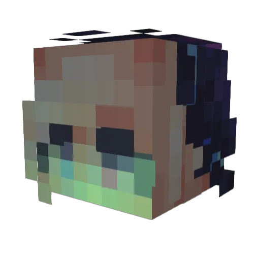 BirdyBernadette Minecraft avatar head, 3D render