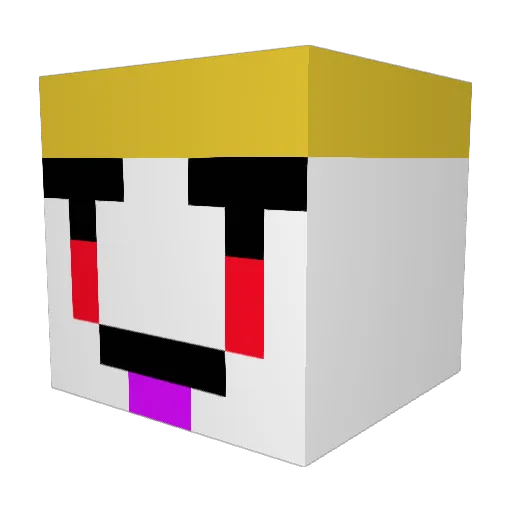 BirdyFlan Minecraft avatar head, 3D render