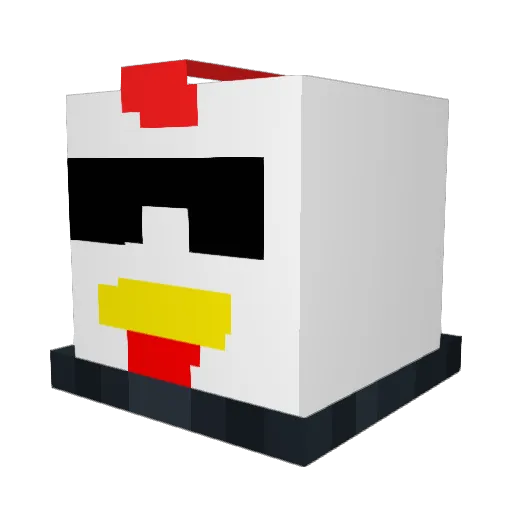 Birdyy_ Minecraft avatar head, 3D render