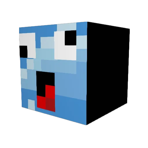 Birmz Minecraft avatar head, 3D render