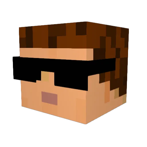 Birrakk Minecraft avatar head, 3D render