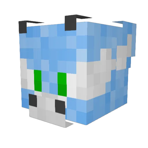Biru_the_dragon Minecraft avatar head, 3D render