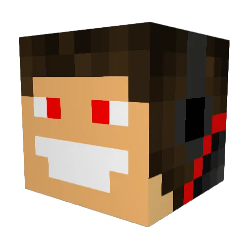 Birx_PL Minecraft avatar head, 3D render