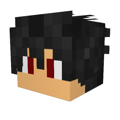 Bisbille Minecraft avatar head, 3D render