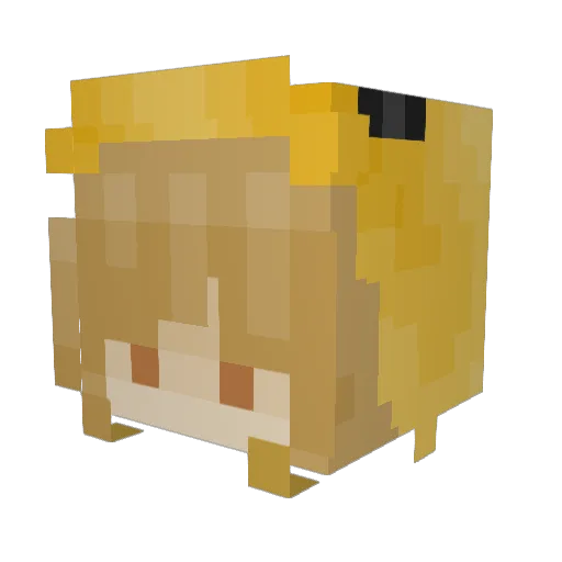 Bisbyy Minecraft avatar head, 3D render