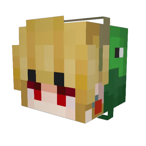 Bischonte Minecraft avatar head, 3D render