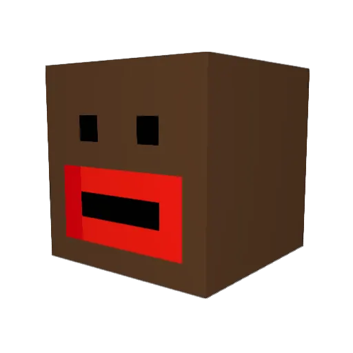 Biscoito_kun Minecraft avatar head, 3D render