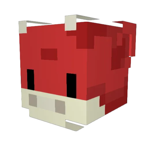 Biscot Minecraft avatar head, 3D render