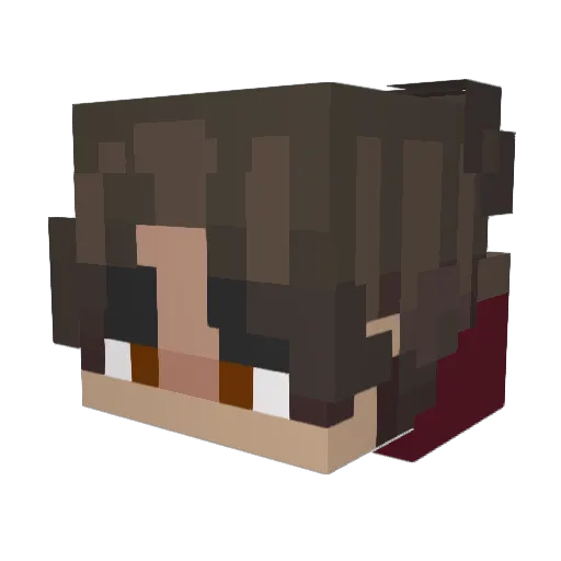 Biscott Minecraft avatar head, 3D render