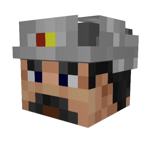Biscotti69 Minecraft avatar head, 3D render