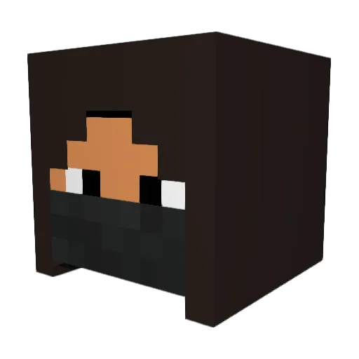 Biscu1ts Minecraft avatar head, 3D render