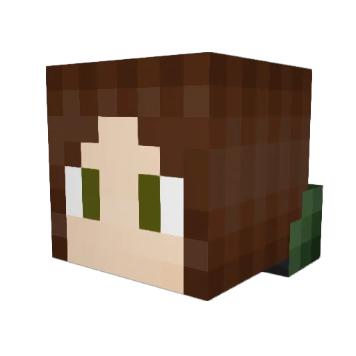 BiscuitBistro Minecraft avatar head, 3D render
