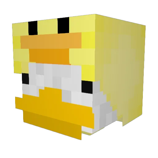 BiscuitBoi Minecraft avatar head, 3D render