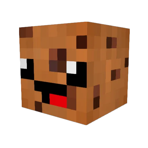 BiscuitBottle Minecraft avatar head, 3D render