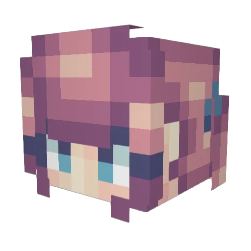 BiscuitLemon Minecraft avatar head, 3D render