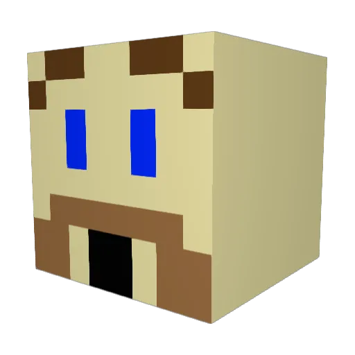 BiscuitMoney Minecraft avatar head, 3D render