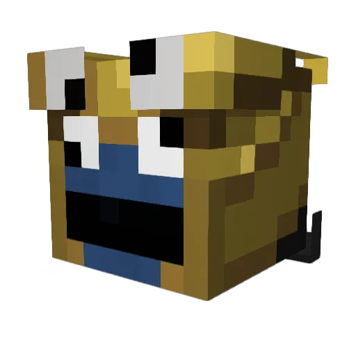 BiscuitRisk Minecraft avatar head, 3D render