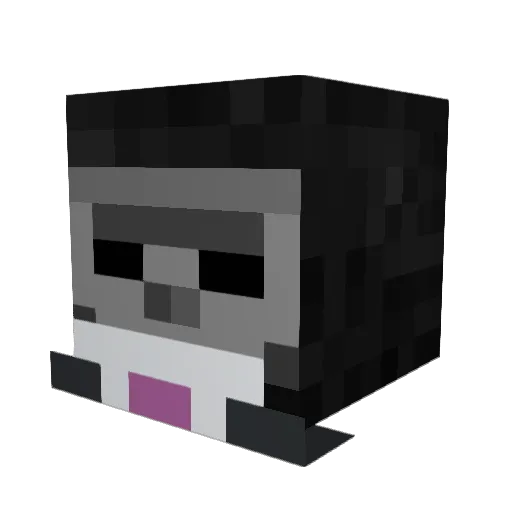 Biscuitlovers Minecraft avatar head, 3D render