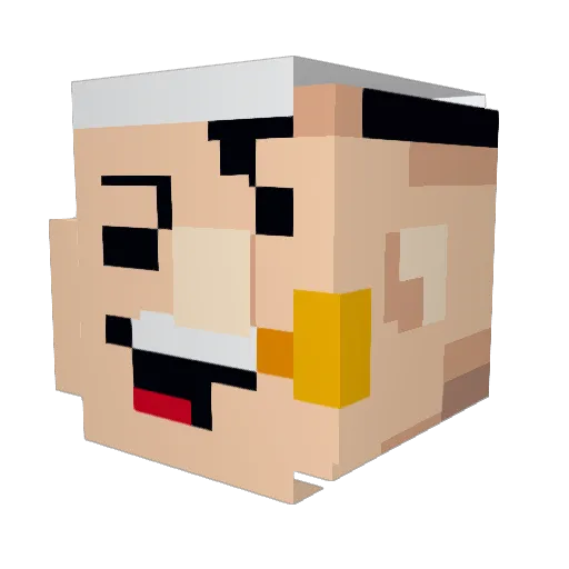BiscuitsPDX Minecraft avatar head, 3D render