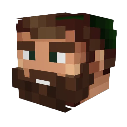 BiscuitsTheCat Minecraft avatar head, 3D render