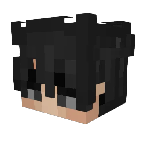 Biscuitt_B Minecraft avatar head, 3D render